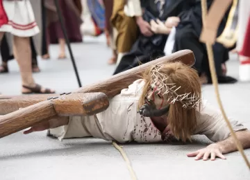 Processione del giovedì santo - la caduta