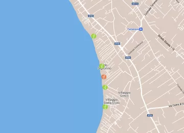 Mappa zona sud spiagge e stabilimenti balneari