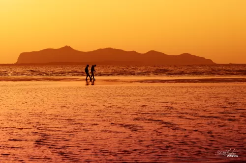 bassa marea tramonto lungomare dello stagnone